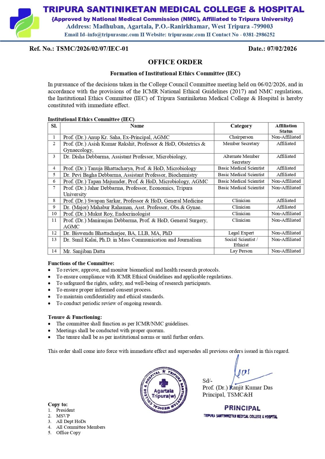 Institutional Ethic Committee